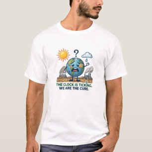 T-shirt L'Horloge Tourne Sensibilisation à l'écologie Te
