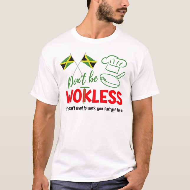 T-shirt L'Humour Patois Jamaïcain N'EST PAS SANS RETOMBER  (Devant)
