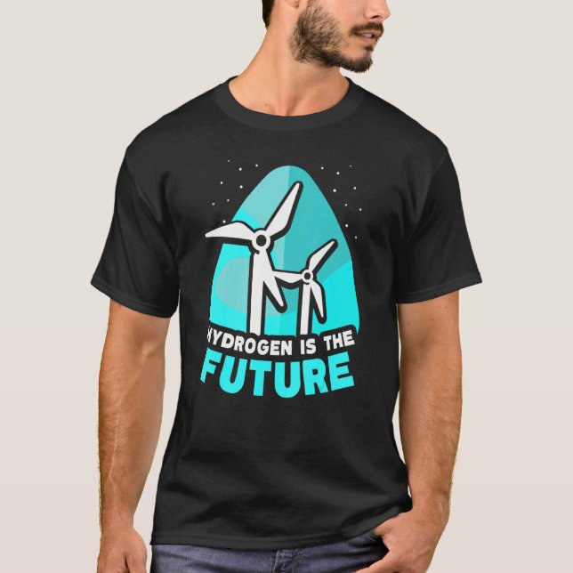 T-shirt L'Hydrogène Est La Puissance Énergétique Hybride P (Devant)