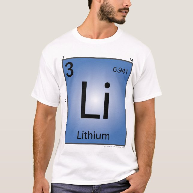 T-shirt (Li) d'élément de lithium - avant (Devant)