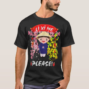 T-shirt Li Xi Me S'il vous plaît Décoration du Nouvel An v