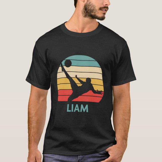 T-shirt Liam Name Soccer personnalisé (Devant)