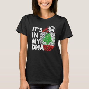 T-shirt Liban Dans Mon Adn Équipe Libanaise Drapeau Liban