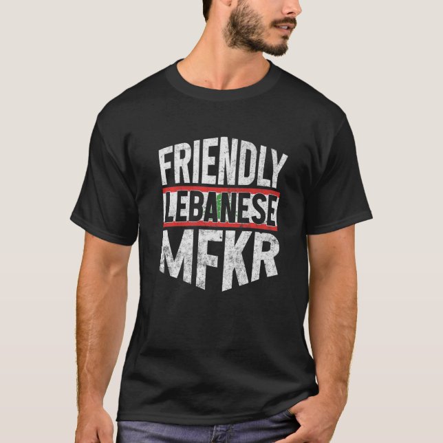 T-shirt Liban Drapeau Fière Libanaise Hommes & Femmes 1 (Devant)