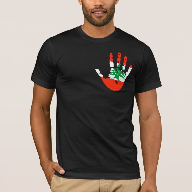 T-shirt Liban - Empreinte Drapeau (Devant)