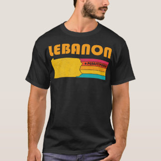 T-shirt Liban Pennsylvanie Vintage Souvenir désorganisé