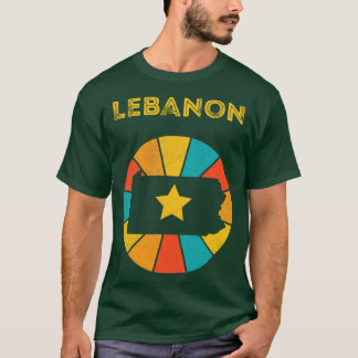 T-shirt Liban Pennsylvanie Vintage Souvenir désorganisé 1