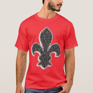 T-shirt Libellé Fleur De Lis Cajun