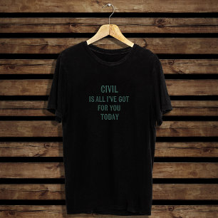 T-shirt Libellé humoristique et sarcastique en police vert