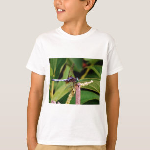 T-shirt libellule avec fleurs blanches