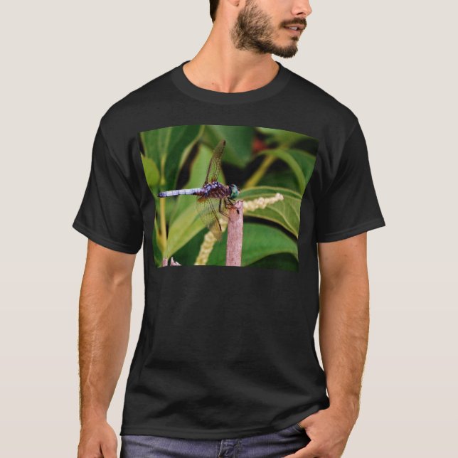 T-shirt libellule avec fleurs blanches (Devant)