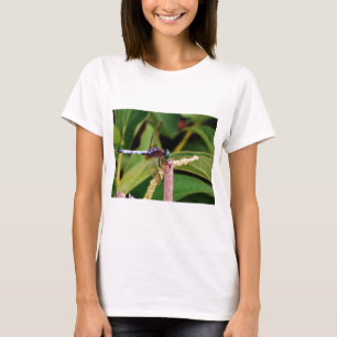 T-shirt libellule avec fleurs blanches