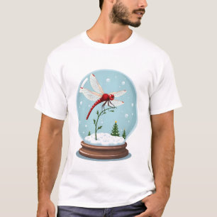 T-shirt Libellule dans boule à neige