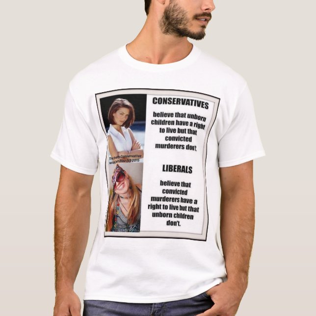 T-shirt Libéraux contre avortement conservateur (Devant)