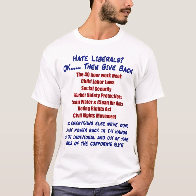 T-shirt Libéraux de haine ? (Devant)
