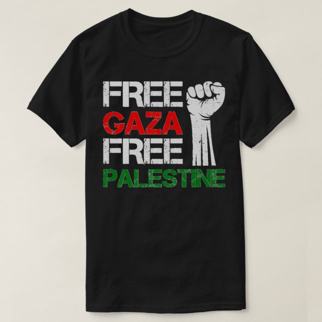 T-shirt Libérez Gaza Libérez La Palestine Nous Sommes Avec (Design devant)