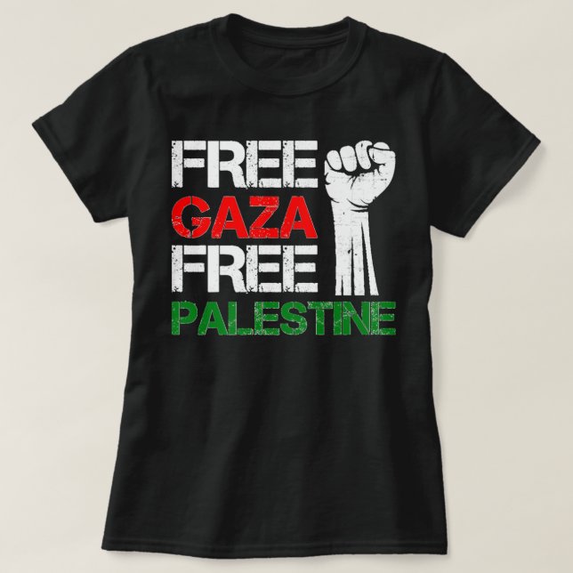 T-shirt Libérez Gaza Libérez La Palestine Nous Sommes Avec (Design devant)