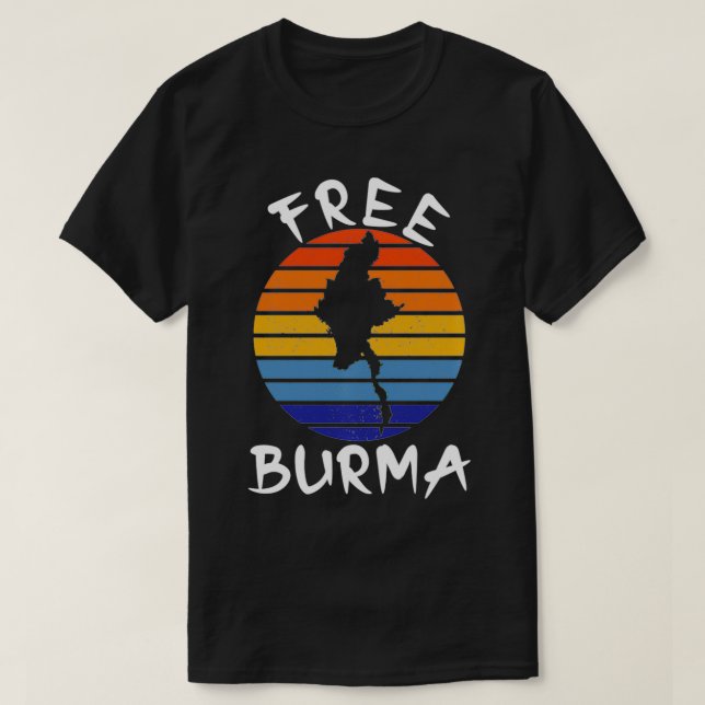 T-shirt Libérez la Birmanie pour la liberté au Myanmar et  (Design devant)