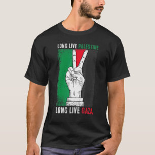 T-shirt Libérez La Palestine Avec Le Drapeau De Gaza Vive