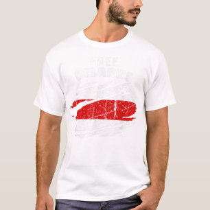 T-shirt Libérez le drapeau de la Biélorussie soutenir la m