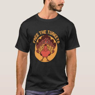 T-shirt Libérez Les Dindons D'Action de Grâce Dinde Végéta