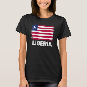 T-shirt Libéria Drapeau Soutien Peuple Libérien Femmes Hom