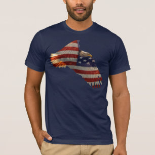 T-shirt LIBERTÉ BALD EAGLE & US FLAG Mens Vêtements