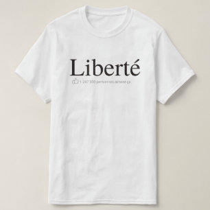 T-shirt Liberté comme réseaux sociaux