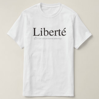 T-shirt Liberté comme réseaux sociaux