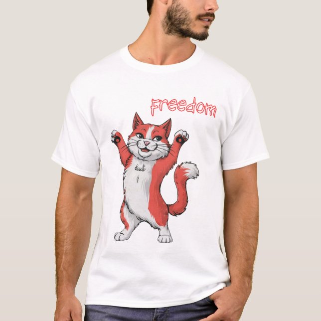 T-shirt Liberté de chat (Devant)