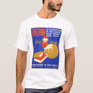 T-shirt Liberté de Roosevelt pour chacun des WPA 1941