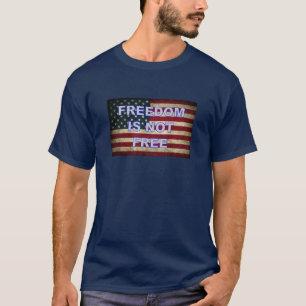 T-shirt Liberté n'est pas libre - Drapeau américain