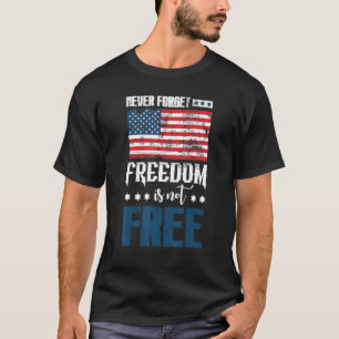 T-shirt Liberté n'est pas libre heureux 4 juillet Firework