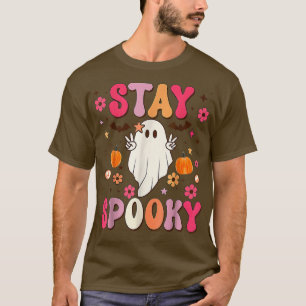 T-shirt Liberté Restez Éffrayant Cute Halloween Ghost Bats