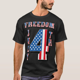 T-shirt Liberté vintage 4 juillet Drapeau américain
