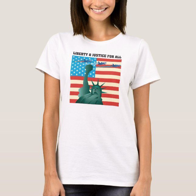 T-SHIRT LIBERTY & JUSTICE FOR ALL (Devant)
