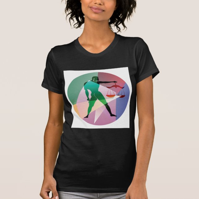T-shirt libra abstraite (Devant)