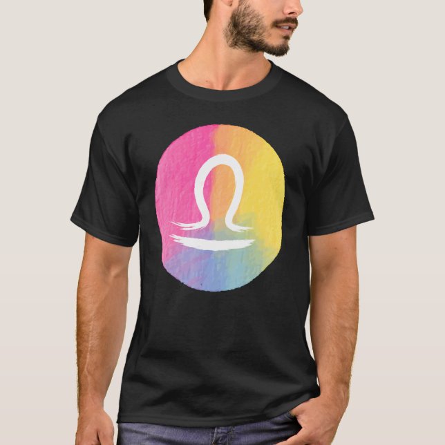 T-shirt Libra Mystic Zodiac Horoscope Astrology Birthday (Devant)