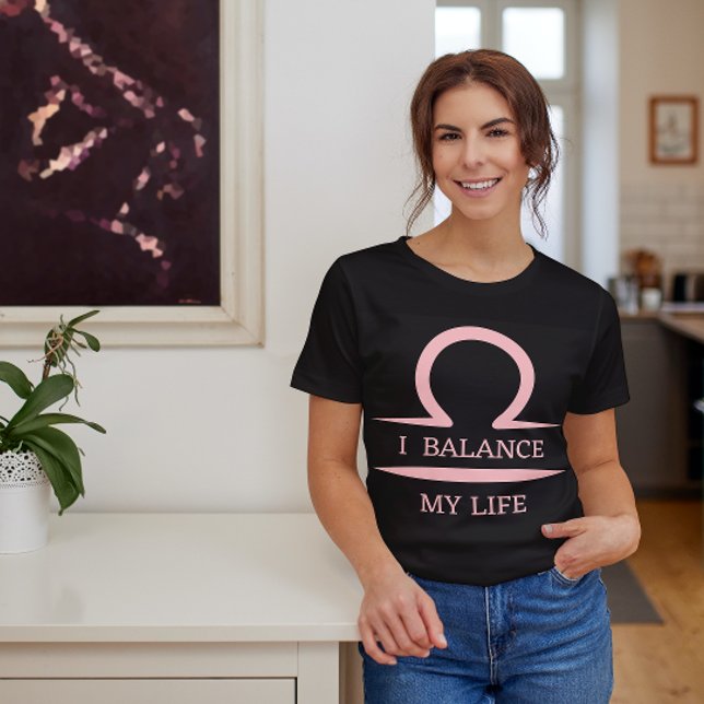 T-shirt Libra Zodiac Star Signal Horoscope I balance Vie (Libra Zodiac Star Sign I balance)