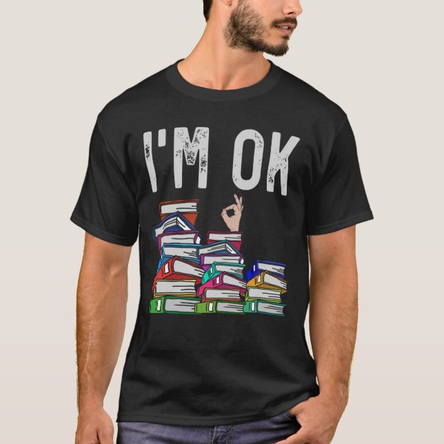 T-shirt Librairie Lecteur de livre amusant Louveur de livr (Devant)