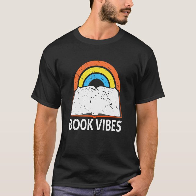 T-shirt Librairie Vibes Librairie Lecture arc-en-ciel (Devant)
