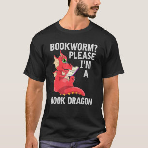 T-shirt Librarian Book Lecture Bookworm Livre Dragon