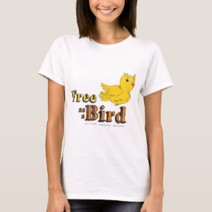 T-shirt Libre comme un oiseau Libre comme un oiseau Jaune 