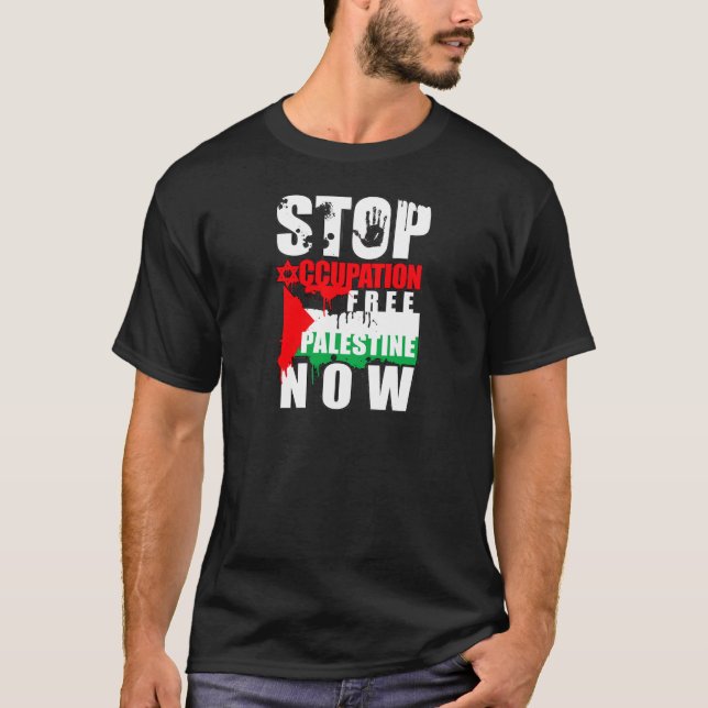 T-shirt libre de la Palestine (Devant)