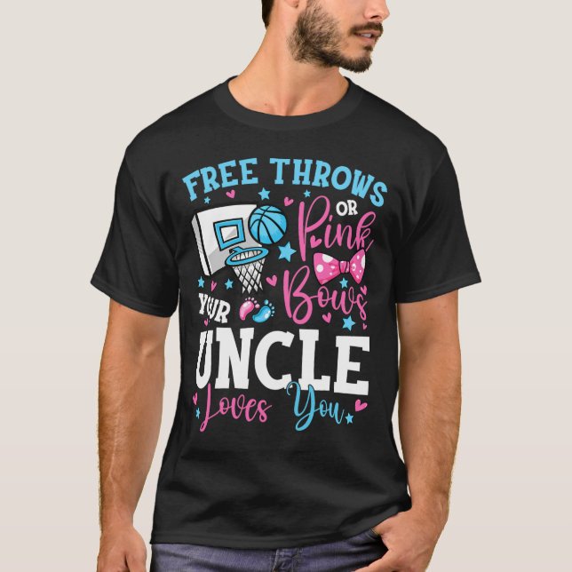 T-shirt Libre Jeu ou Bows roses Oncle vous aime Gend migno (Devant)