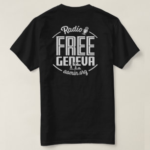 T-shirt libre par radio de Genève (noir)