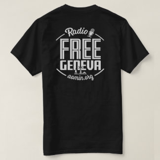 T-shirt libre par radio de Genève (noir)