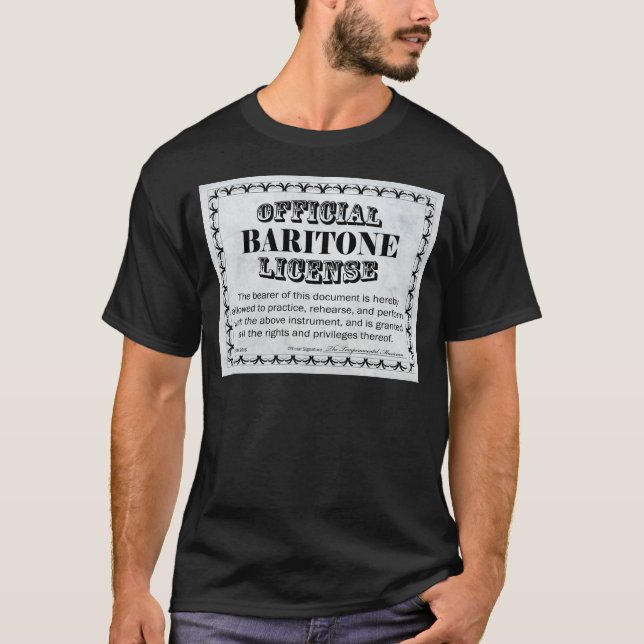 T-shirt Licence Baritone (Devant)