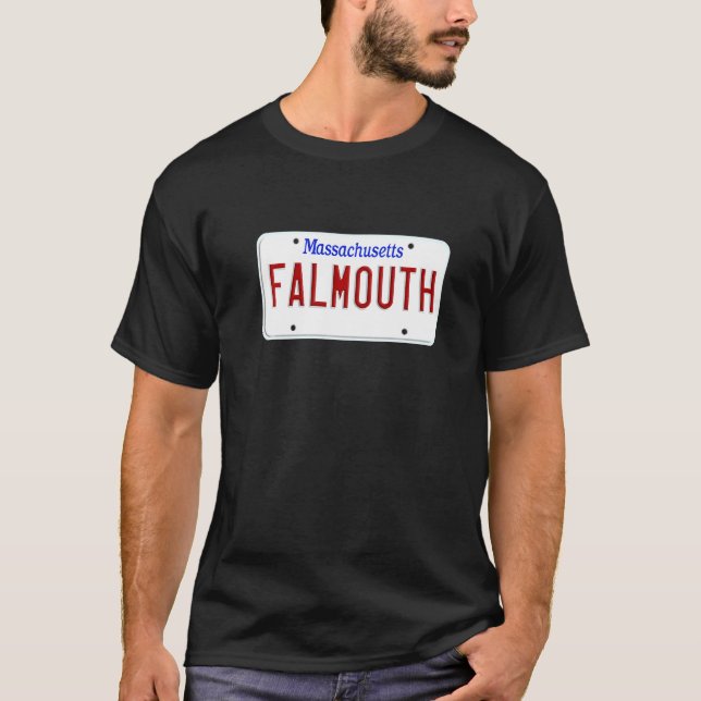 T-shirt Licence de Falmouth Cape Cod Boston Massachusetts  (Devant)