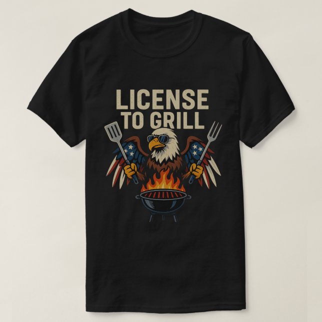 T-shirt Licence de Grill - American Edition (Design devant)